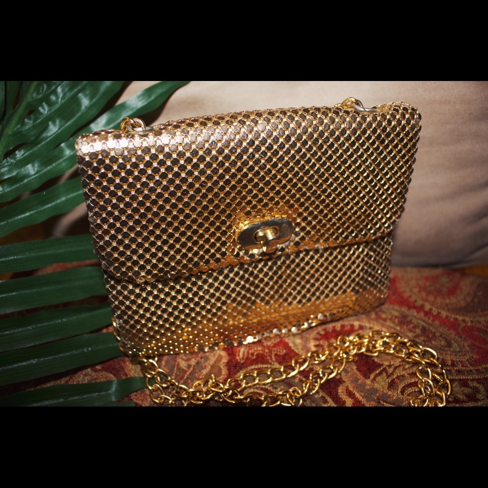 GOLDEN metallic sequin evening bag